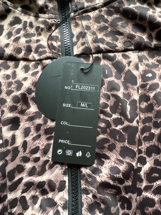 Conjunto deportivo estampado leopardo