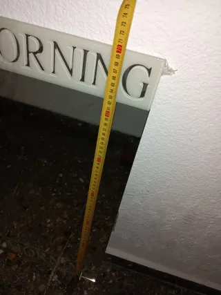 Espejo de baño con mensaje Good Morning