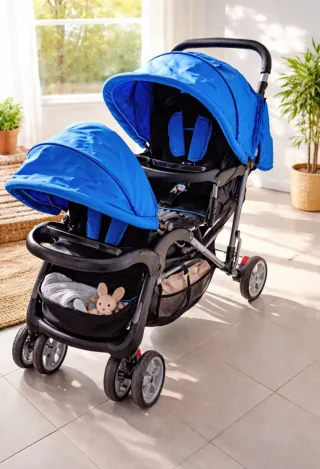 CARRITO BEBÉ DOBLE IMPECABLE