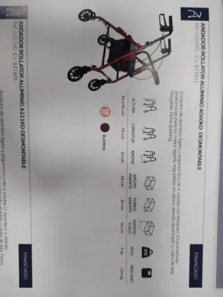 Andador García 1880 Zona XL 2227XL