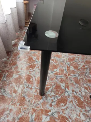 Mesa Comedor Cristal Negra