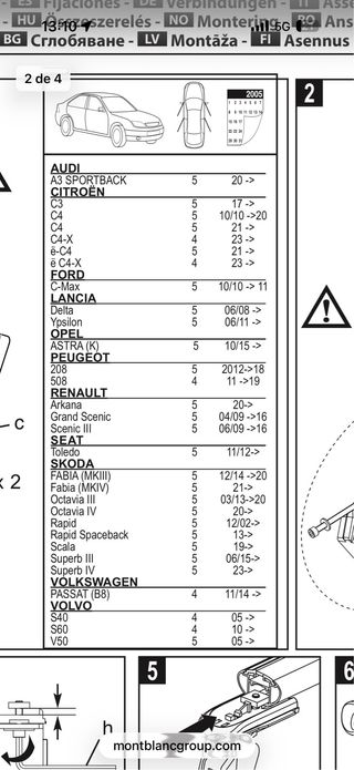 Baca coche Mont Blanc 0945104 aluminio con llave