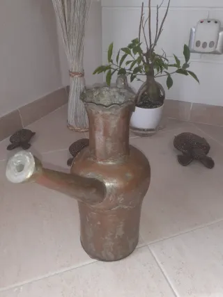 Antico versatoio in rame e ottone xIx vintage