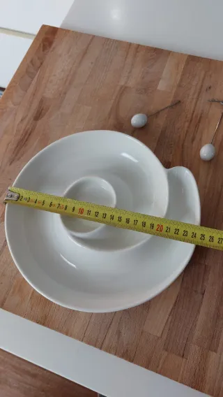 Vassoio Brandani in porcellana bianca