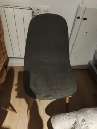 4 Sillas de comedor gris tela