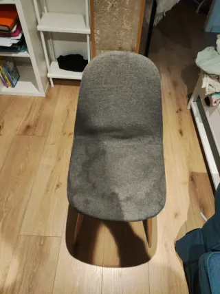 4 Sillas de comedor gris tela