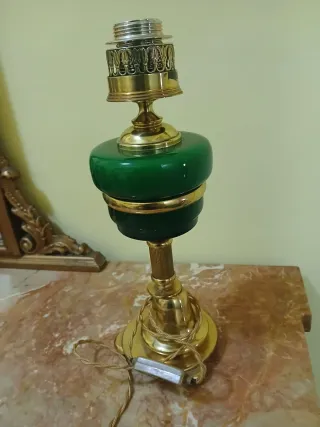Lampada vintage vetro e ottone