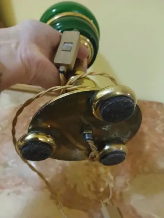 Lampada vintage vetro e ottone