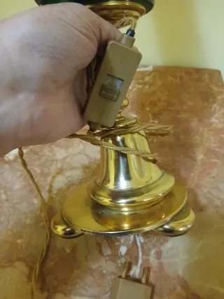 Lampada vintage vetro e ottone