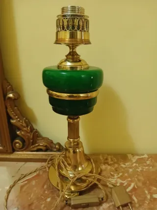 Lampada vintage vetro e ottone
