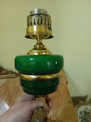 Lampada vintage vetro e ottone