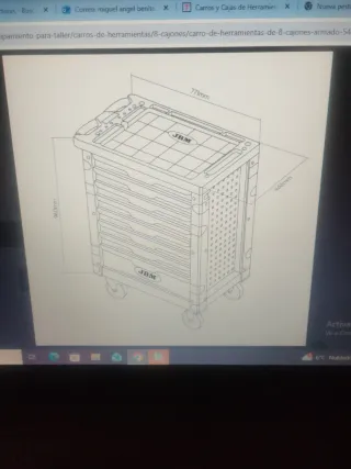 Carro de herramientas JBM 54718