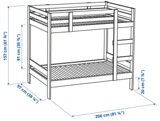Regalo Litera Ikea madera con colchones