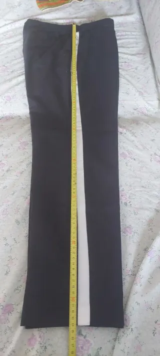 Pantalón Zara azul con Raya Blanca