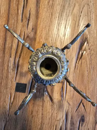 Candelabro lámpara de bronce antiguo