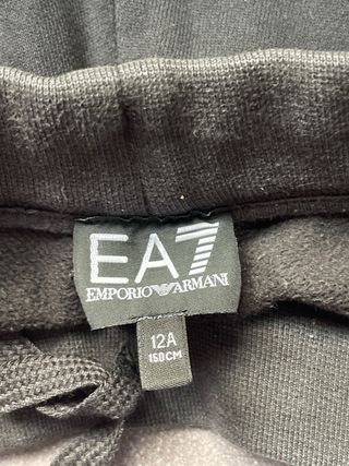 Pantalón EA7 Emporio Armani Negro/Blanco 12 años