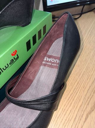 Zapatos Coolway Negros Tacón Cuña