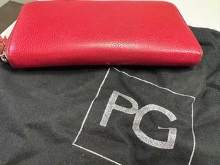 Cartera PG Piel Roja Grande