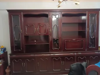 Mueble Bar Vintage Madera y Cristal