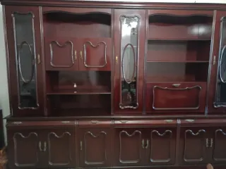 Mueble Bar Vintage Madera y Cristal