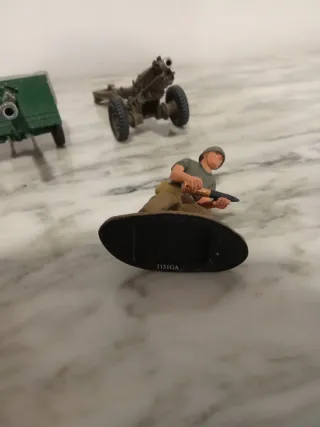 3 Soldados de plomo con 3 cañones