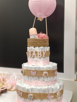 Tarta de pañales personalizada