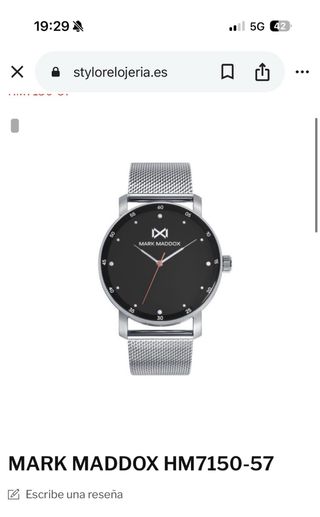 Reloj Mark Maddox Negro y Plateado