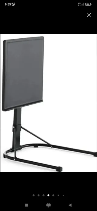 Mesa auxiliar plegable negra