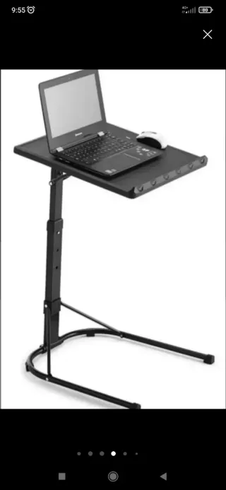 Mesa auxiliar plegable negra