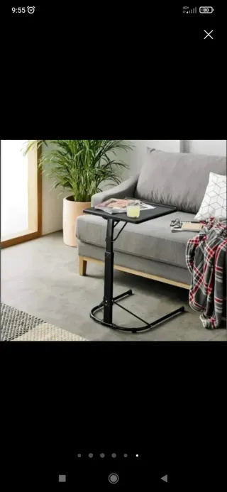 Mesa auxiliar plegable negra