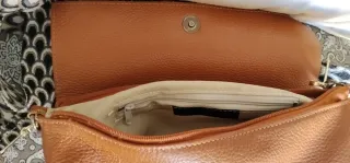 Bolso Cartera Piel Camel