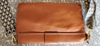 Bolso Cartera Piel Camel