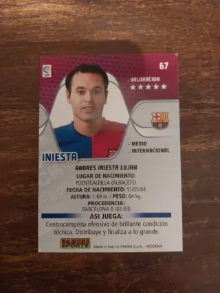 Carta Iniesta Mega Crack 07-08 F.C. Barcelona