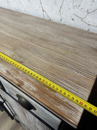 Mueble auxiliar madera y acero