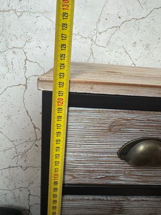 Mueble auxiliar madera y acero