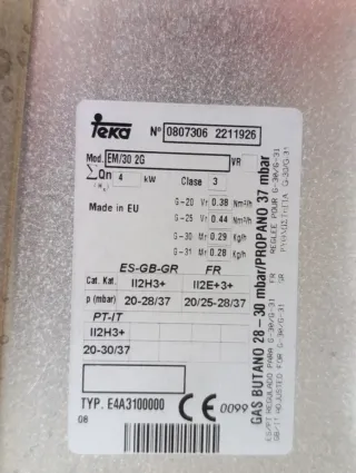 PLACA DE ENCASTAR DE GAS TEKA DE 2 FUEGOS