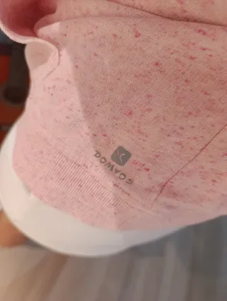 Sudadera DOMYOS rosa jaspeada