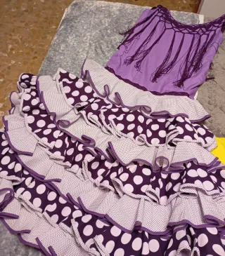 Traje Flamenca Volantes Tallas 38/40.