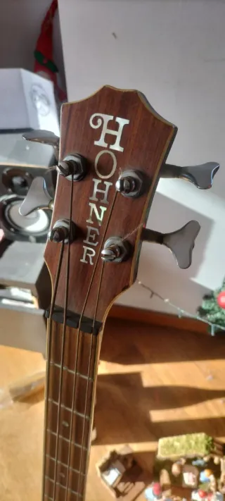 Bajo Acústico Eléctrico Rojo