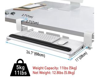 Bandeja extraíble / soporte para teclado.