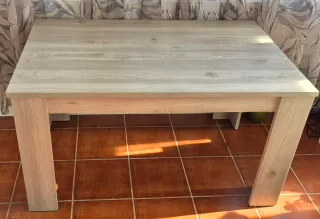 Mesa comedor madera gris 138x88x75