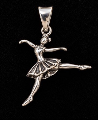 Colgante plata Bailarina Ballet -puntas de ballet