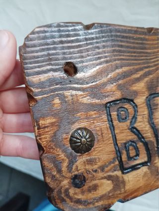 Cartel de madera BODEGA