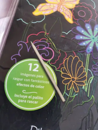 Libro de rascar para adultos Jardín Encantado