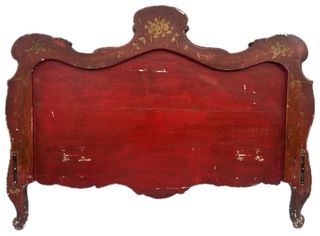 Cabecero Chino Lacado Rojo y Dorado