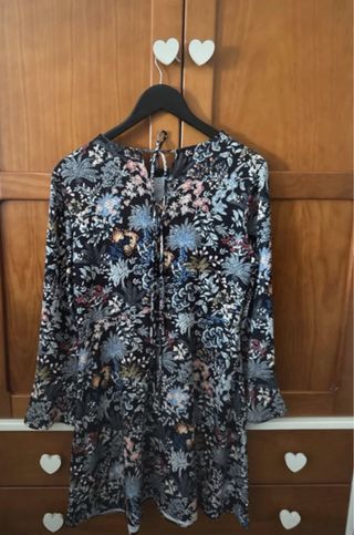 Vestido Sfera estampado manga larga