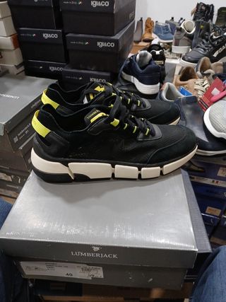 Zapatillas Deportivas Lumberjack Negras y Amar 40