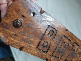 Cartel de madera RODEGA