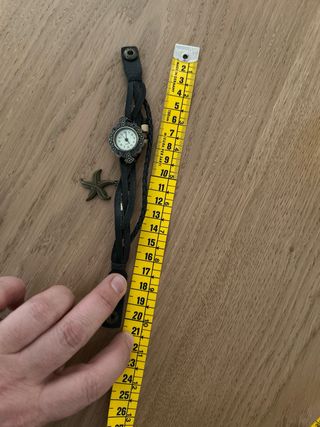 Reloj pulsera cuero con estrella de mar