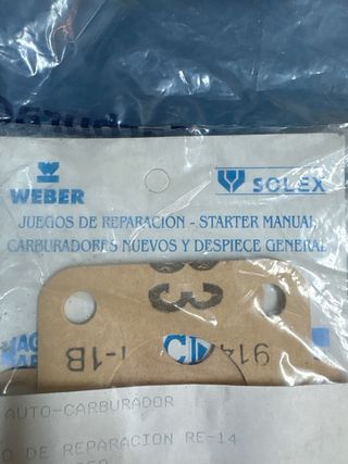 Juego Juntas Carburador Pierburg Zenith Weber Sole